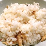 おでん め組 - <'14/09/22撮影>本日のめ組定食 1080円 の秋刀魚の炊き込みご飯