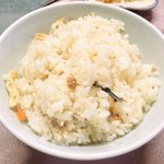 おでん め組 - <'14/09/22撮影>本日のめ組定食 1080円 の秋刀魚の炊き込みご飯