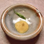 おでん め組 - <'14/09/22撮影>本日のめ組定食 1080円 の辛子、青葉