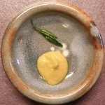 おでん め組 - <'14/09/22撮影>本日のめ組定食 1080円 の辛子、青葉