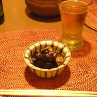 オーパス ワン - 青島ビール、しじみの醤油漬け