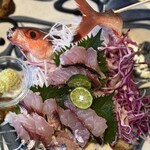 里主 - グルクンのお刺身！