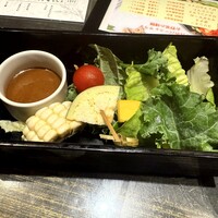 くずしわしょく 香季庵 日本橋 - サラダ：たまり醤油のバーニャソース