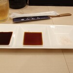 きんとん 神戸店 - ソース、醤油、そして岩塩。皆さんの好みはどれ？