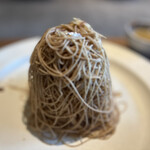 和栗専門 紗織 - ●綿糸モンブラン：紗織「紬」つむぎ 国産和栗-宮崎県えびの産使用- 〈細さ1ミリで錦糸を紡ぐ〉