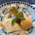 ラ･スコリエーラ - パパイヤジェラート　パンナコッタ
