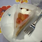 キル フェ ボン - 桃のショートケーキタルト