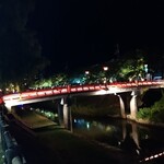 しゃんしゃん亭  - 帰り際の市内の花見橋の夜景(笑)　むちゃくちゃ美味かったし楽しい時間をありがとう鳥取！！