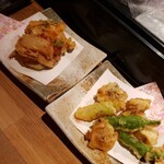 立ち飲み ひとよ - 海鮮かき揚げ、天ぷら盛