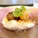 館山美食倶楽部 - ◇荔枝咕咾肉  ライチの果汁を凍らせたものと熱々の酢豚！最高でした！