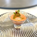 館山美食倶楽部 - ◇桃汁牡丹虾 ボタン海老と桃のガスパッチョ