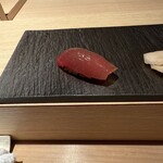 鮨 泉水 - 漬けマグロ　柚子胡椒で