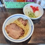 麺や 青雲志 - 限定　特製冷しカキ正油まぜそば　(混ぜた後)