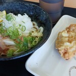 こだわり麺や - ぶっかけうどん（小）＆とり天