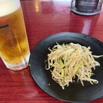 台湾料理龍香苑 - もやしときゅうりとナッツの和物