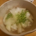 喬司 - アオリイカと葱の酒煮