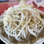 ラーメン もっけだの - 『朝食 ラーメンニンニク野菜マシマシ＋メンマ』の野菜
