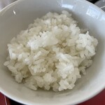 ラーメン もっけだの - 『朝食 ラーメンニンニク野菜マシマシ＋メンマ』のご飯