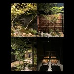 鮨 今尽 - 中庭の晩のお顔も素敵です✩⋆*॰¨̮⋆｡˚✨