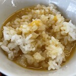 ラーメン もっけだの - 『朝食 ラーメンニンニク野菜マシマシ＋メンマ』のTKG