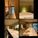 鮨 今尽 - お鮨のカウンターからは美しい中庭が見えています✨