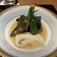 銀座ろくさん亭 - 夏名物鮎素麺　茄子オランダ　オクラ　蓼の素