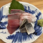 酒場アカボシ - 鮮魚の3種盛り