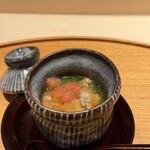 鮨 野儀 - 穴子、めかぶ、トマトの釜締め茶碗蒸し