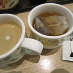 デニーズ - ドリップコーヒーと阿蘇の健康茶♪