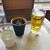 ビューテラス てんじん - ドリンク写真:アイスコーヒー、生ビール　時間たちあわきえてる、