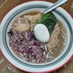 おおぜき中華そば店 - 普通の玉ねぎの方が良いかな?