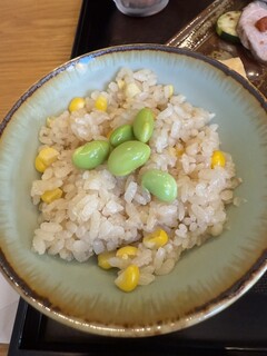 소바 츠보이 - 옥수수와 에다마메 밥