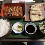  うなぎ川菊 - 鰻膳　白焼は脂っぽく食感はべちょ