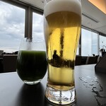 千秋庵 - 青汁とサッポロクラシック