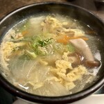 炭火焼肉 たけのうち - 玉子野菜スープ