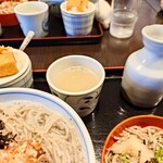 中国山地蕎麦工房 ふなつ - 2025年7月　揚げ蕎麦搔と蕎麦湯
