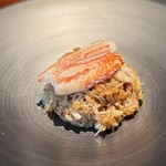 蒼 - 出た！
      大袈裟じゃなくて、蟹よりも蟹なリゾット。
      こんなに満ち溢れた味と旨味を抽出されたら、普通の蟹への感度を失ってしまう（笑）