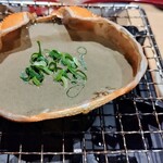 豊洲市場 さかな酒場 魚星 - 蟹味噌甲羅焼き