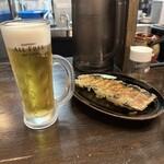 長浜らーめん - 樽ノンアルビール400円&餃子350円❗️