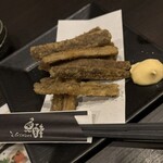 魚酔 - 煮出しごぼうの唐揚げ