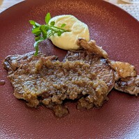 オールデイダイニング ハーモニー - ビーフサーロインステーキ淡路島玉ねぎの和風オニオンソース
