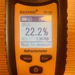 柚木元 - ⑪【箸休】
      朝採れゴールドラッシュ（玉蜀黍）のジュース：糖度計測結果