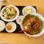 台湾料理 萬福 - 八宝菜ランチ　台湾味噌ラーメンセット