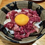 千ふく - 見島牛はらみユッケ丼