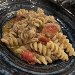 wine sakaba SCRIPP - 〆は濃厚うまうまパスタ トマトとツナの旨味が最高でした！