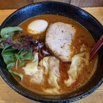 担々麺 胡麻 - カレー担々麺5辛