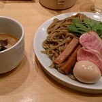 味玉鴨白湯つけそば＋麺大盛