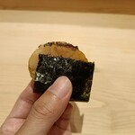 鮨結う遥 - 帆立の磯辺焼き