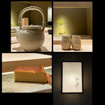 鮨 今尽 - 上がりのお茶✨
      湯呑み茶碗もそれぞれの形に味わい深さがあります✨
      もはやスイーツ✨半生の様な食感の玉には蜂蜜も使用✨
      