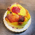 パン工房 ブランジェリーケン - ピスタチオガナッシュ・ブランボワーズ・クリームチーズ・ザマンドベーグル(540円)